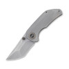 WE Knife Co. Thug 2103B, 2.69" CPM-20CV Gray Hand Rubbed Compound Tanto Blade, Gray Titanium Handle