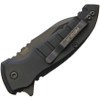 Hogue X1 Microflip (HO24166) 2.75" 154CM Black Wharncliffe Plain Blade, Matte Black Aluminum Handles