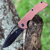 Kansept Knives Kryo (K1001C2) 3.58" CPM-S35VN Satin Tanto Plain Blade, Copper Handle