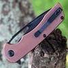 Kansept Knives Kryo (K1001C2) 3.58" CPM-S35VN Satin Tanto Plain Blade, Copper Handle