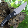 Maxace Knives Sandstorm-K  MSK01, 4.5" Bohler K110 Stonewashed Plain Blade, Black Sculpted G-10 Handles
