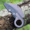 CRKT Compact Provoke Kinematic (CR4045) 2.26" D2 Stonewashed Karambit Plain Blade, Blackwashed Aluminum Handle with a Finger Ring