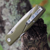 CRKT Kova (CR6434) 3.5" 8Cr13MoV Satin Drop Point Plain Blade, Green Glass Reinforced Nylon Handle