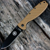 ESEE Zancudo Folding Knife (BRKR1CBB)- 2.94" Black AUS-8 Drop Point Blade, Coyote Brown Polymer Handle