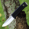 Fallkniven R2 Scout (FNR2Z) 3.25" Elmax Satin Drop Point Plain Blade, Black Thermorun Handle, Black Zytel Sheath