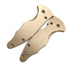 Flytanium Stonewahsed Brass Scales - for Spyderco Yojimbo Knife