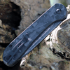CIVIVI Button Lock Elementum - Black Marble CF (3.47" Damascus) C2103DS-3