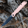 Kansept Knives Prickle (K1012C1) 3.53" CPM-S35VN Black Stonewashed Drop Point Plain Blade, Red Copper Handle