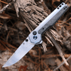 Kansept Knives EDC Tac (K2009A4) 3.1" Damascus Drop Point Plain Blade, Blue Titanium Handle with Carbon Fiber Inlay