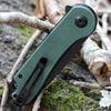 CIVIVI Elementum Folding Knife (C907T-E)- 2.96" Blackwashed D2 Tanto Blade, Green Micarta Handles