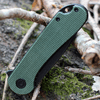 CIVIVI Elementum Folding Knife (C907T-E)- 2.96" Blackwashed D2 Tanto Blade, Green Micarta Handles