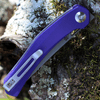 CIVIVI Lazar Folding Knife (C20013-2)- 3.31" Stonewashed 10Cr15CoMoV Trailing Point Blade, Purple G-10 Handle