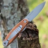 BRK Churp BRKC2 D2 Satin Spear Point Blade Open Detail View