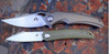 CMB Made Knives Kisame CMB-03G - 3" K110 Stonewashed Reverse Tanto Plain Blade, Green Canvas Micarta Handle
