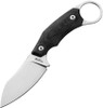 LionSteel H1 Fixed Blade Skinner 2.95" M390 Stonewashed Sheepsfoot Blade, Black G-10 Handle - H1 GBK