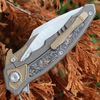Maxace Red Queen III  Brown Ti / Marble CF (3.8" M390) RQ3