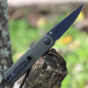 CIVIVI Lumi Folding Knife (C20024-1)- 2.56" Blackwashed 14C28N Drop Point Blade, Green Micarta Handle