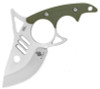 Kizer Cutlery The Shark Tooth Fixed Blade (Ki1043N1) - 2.5" N690 Satin Drop Point Blade, OD Green G-10 Handle, Black Kydex Sheath