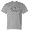 Bear & Son Triple X  T-Shirt - "Just Flip It" 3XL Gray Cotton & Polyester
