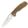 Honey Badger Medium Leaf Flipper - Tan FRN (3.2" 8Cr13MoV Satin) HB1299