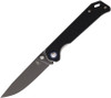 Kizer Cutlery Begleiter (KIV4458N1) 3.56" Bohler N690 Black Ti-Coated Drop Point Plain Blade, Black G-10 Handle