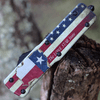 Templar Knife Premium Lightweight Series - Small OTF Automatic (SA-TX-12-1) - 3" Powder D2 Black SW Dagger, Aluminum Texan "The Lone Star State" Handle
