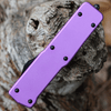 Templar Premium Lightweight Series - Large OTF Automatic (LA-AP-32-1) - 3.55" Powder D2 Black Stonewashed Drop Point Blade, Purple Aluminum Handle