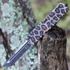 Templar Knife Premium Lightweight Series - Small OTF Automatic (SA-LPD-22-1) - 3" Powder D2 Black SW Tanto, Aluminum Leopard Handle