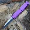 Templar Knife Premium Lightweight Series - Slim OTF Automatic (MA-AP-32-1) - 3" Powder D2 Black SW Drop Point, Aluminum Purple Handle
