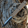 Templar Premium Lightweight Series - Slim OTF Automatic (MA-AB-32-1) - 3" Powder D2 Black Stonewashed Drop Point Blade, Bronze Aluminum Handle