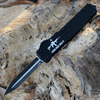 Templar Knife Premium Lightweight Series - Slim OTF Automatic (MA-AR15-12-1) - 3" Powder D2 Black SW Dagger, Aluminum Black "Come And take It" W/ AR15 Handle