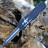 Templar Knife Premium Lightweight Series - Large OTF Automatic (LA-AR15-12-1) - 3.55" Powder D2 Black SW Dagger, Aluminum Black "Come And Take It" W/ AR15 Handle