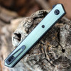 Boker Plus Kwaiken Air MINI (01BO331) 3.07" VG-10 Black Trailing Point Blade, Jade G-10 Handles