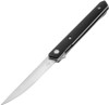 Boker Plus Kwaiken Air MINI (01BO324) 3.07" VG-10 Satin Trailing Point Plain Blade, Black G-10 Handles