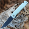 CIVIVI Bo Folding Knife (C20009B-4)- 2.92" Blackwashed Nitro-V Drop Point Blade, Jade G-10 Handle