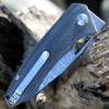 PMP Spartan Front Flipper - Blk Micarta (3.25" Damascus) SPBMKDM