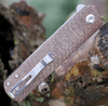 Kansept Foosa Liner Lock - Brown Micarta (3" 154CM SW) X2020T1