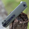 Kansept Knives Foosa (KX2020T3) 3.06" 154CM Stonewashed Tanto Plain Blade, OD Green G10 Handle