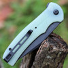 CIVIVI Cogent Folding Knife (C20038D-3)- 3.47" Blackwashed 14C28N Clip Point Blade, Jade G-10 Handle