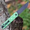 Kansept Foosa - Green Snowflake G-10 (3.3" Blk 154CM) 2020T5