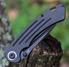 Kansept Pretatout (K1032A1) 3.56" CPM-S35VN Black Drop Point Plain Blade, Black Titanium Handle