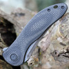 CIVIVI Synergy3 Folding Knife (C20075B-DS1)- 3.24" Damascus Tanto Blade, Layered Black G-10 with Twill Carbon Fiber Handle