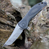 CIVIVI Synergy3 Folding Knife (C20075B-DS1)- 3.24" Damascus Tanto Blade, Layered Black G-10 with Twill Carbon Fiber Handle