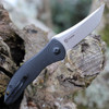 CIVIVI Synergy3 Folding Knife (C20075B-1)- 3.24" Stonewashed Nitro-V Tanto Blade, Black G-10 Handle