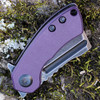 Kansept Mini Korvid (KT3030A3) 1.45" 154CM Black TiCn Coated Cleaver Plain Blade, Purple G-10 Handle