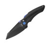 Jake Hoback Sumo Button Lock - (3.25" Black DLC Coated CPM-20CV Blade, Black DLC Coated Titanium Handle with Purple Accents