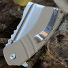 Kansept XL Korvid Flipper - Light Sand G-10 (3.6" Satin 154CM Cleaver) T1030A5