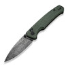 CIVIVI Altus Folding Knife (C20076-DS1)- 2.97" Damascus Drop Point Blade, Green Micarta Handle