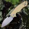 GiantMouse ACE Biblio Flipper - 2.875" Bholer M390 MICROCLEAN Satin Blade, Brass Handle