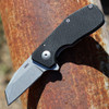 CRKT Razelcliffe Compact (4021G) 2.0" 8Cr13MoV Stonewashed Wharncliffe Plain Blade, Black G-10 Handle with Stainless Steel Back Handle